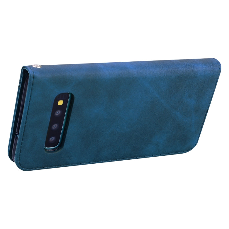 For Samsung Galaxy S10 Frosted Business Magnetic Horizontal Flip PU Leather Case with Holder & Card Slot & Lanyard