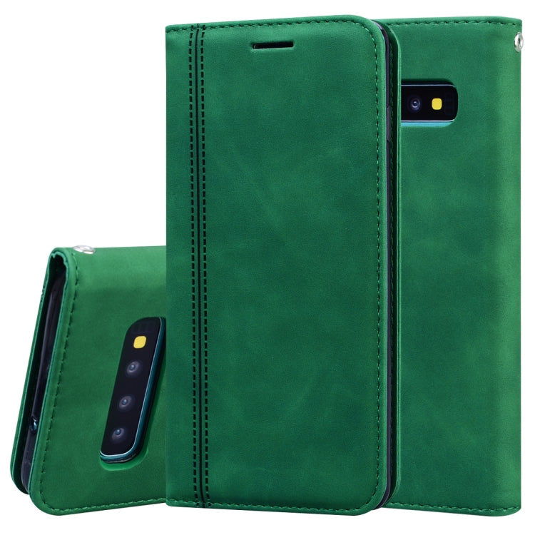 For Samsung Galaxy S10 Frosted Business Magnetic Horizontal Flip PU Leather Case with Holder & Card Slot & Lanyard