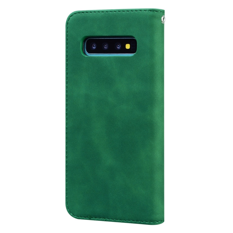 For Samsung Galaxy S10 Frosted Business Magnetic Horizontal Flip PU Leather Case with Holder & Card Slot & Lanyard