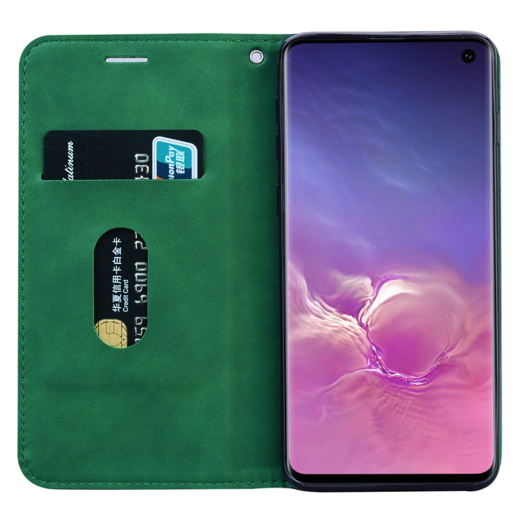 For Samsung Galaxy S10 Frosted Business Magnetic Horizontal Flip PU Leather Case with Holder & Card Slot & Lanyard