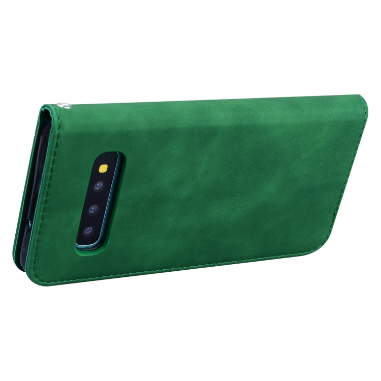 For Samsung Galaxy S10 Frosted Business Magnetic Horizontal Flip PU Leather Case with Holder & Card Slot & Lanyard