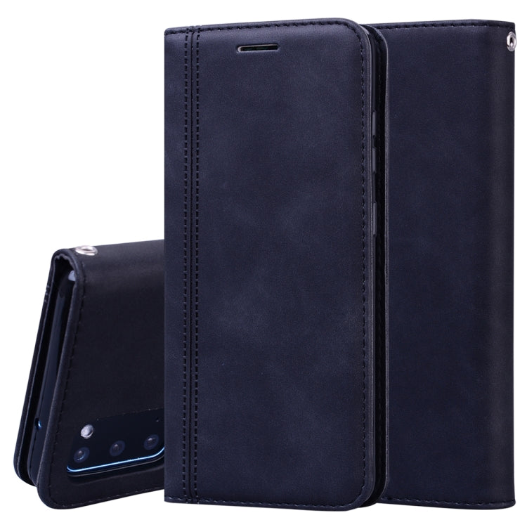 For Samsung Galaxy S20 Frosted Business Magnetic Horizontal Flip PU Leather Case with Holder & Card Slot & Lanyard