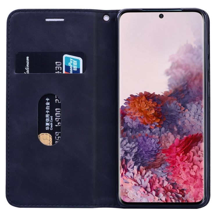 For Samsung Galaxy S20 Frosted Business Magnetic Horizontal Flip PU Leather Case with Holder & Card Slot & Lanyard