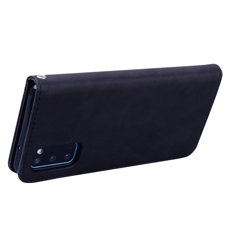 For Samsung Galaxy S20 Frosted Business Magnetic Horizontal Flip PU Leather Case with Holder & Card Slot & Lanyard