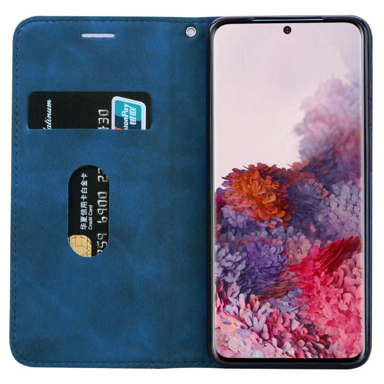 For Samsung Galaxy S20 Frosted Business Magnetic Horizontal Flip PU Leather Case with Holder & Card Slot & Lanyard