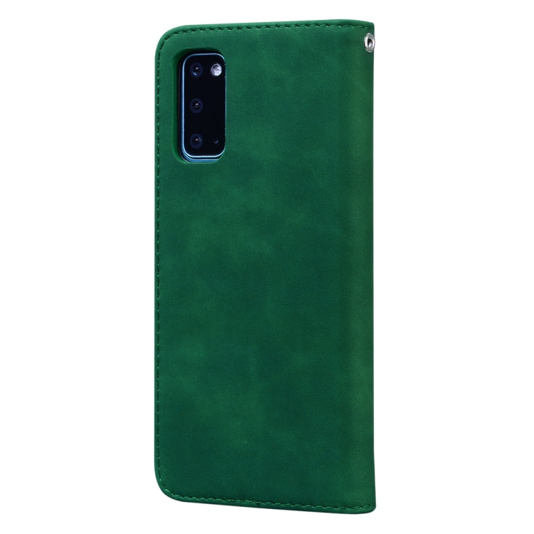 For Samsung Galaxy S20 Frosted Business Magnetic Horizontal Flip PU Leather Case with Holder & Card Slot & Lanyard
