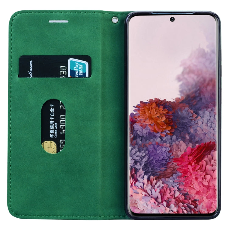 For Samsung Galaxy S20 Frosted Business Magnetic Horizontal Flip PU Leather Case with Holder & Card Slot & Lanyard