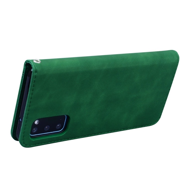 For Samsung Galaxy S20 Frosted Business Magnetic Horizontal Flip PU Leather Case with Holder & Card Slot & Lanyard