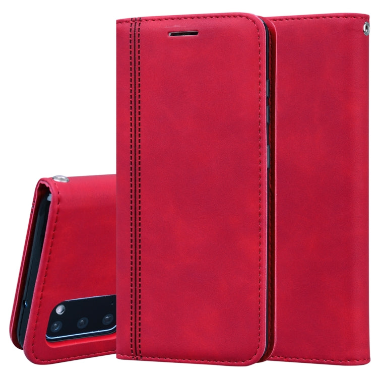 For Samsung Galaxy S20 Frosted Business Magnetic Horizontal Flip PU Leather Case with Holder & Card Slot & Lanyard