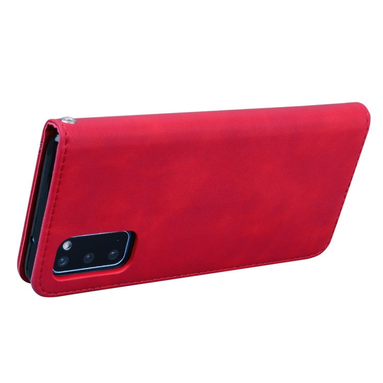 For Samsung Galaxy S20 Frosted Business Magnetic Horizontal Flip PU Leather Case with Holder & Card Slot & Lanyard