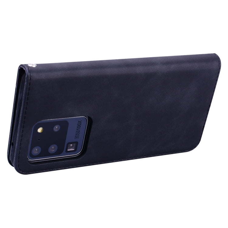 For Samsung Galaxy S20 Ultra Frosted Business Magnetic Horizontal Flip PU Leather Case with Holder & Card Slot & Lanyard