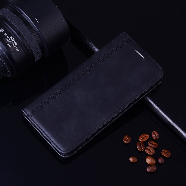 For Samsung Galaxy M31 Frosted Business Magnetic Horizontal Flip PU Leather Case with Holder & Card Slot & Lanyard