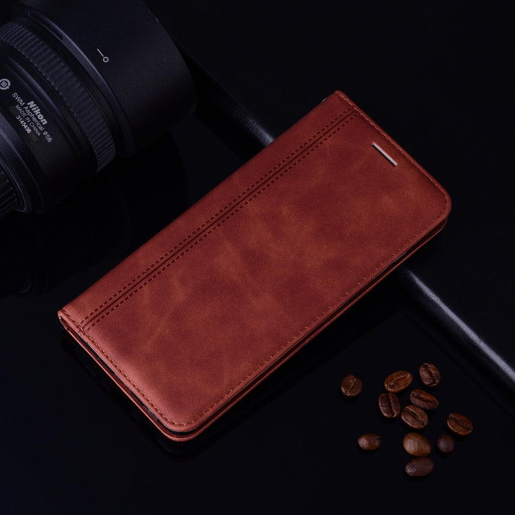 For Samsung Galaxy M31 Frosted Business Magnetic Horizontal Flip PU Leather Case with Holder & Card Slot & Lanyard