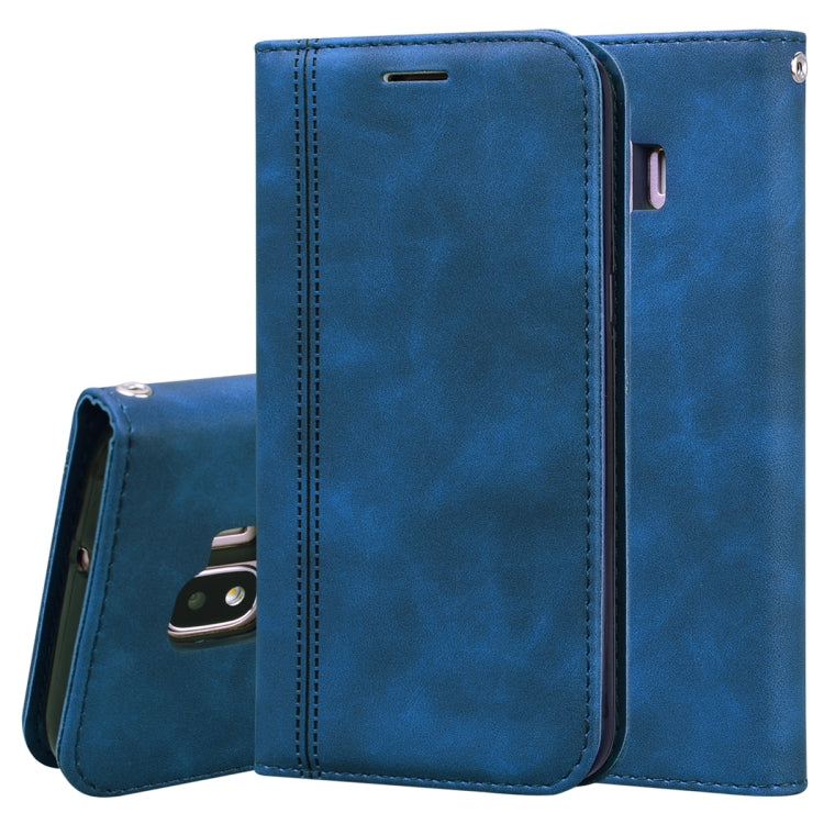 For Samsung Galaxy J2 Core Frosted Business Magnetic Horizontal Flip PU Leather Case with Holder & Card Slot & Lanyard