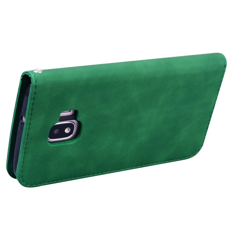 For Samsung Galaxy J2 Core Frosted Business Magnetic Horizontal Flip PU Leather Case with Holder & Card Slot & Lanyard