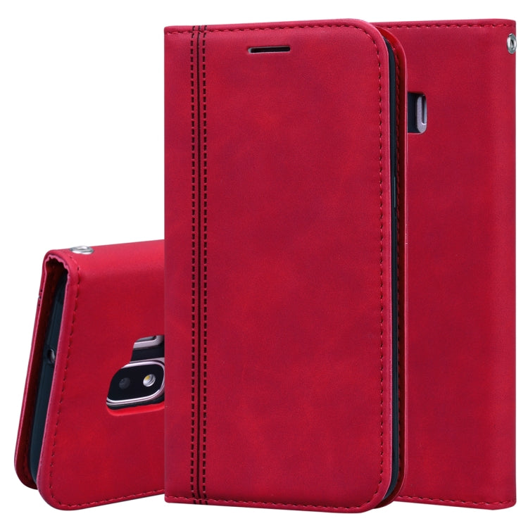 For Samsung Galaxy J2 Core Frosted Business Magnetic Horizontal Flip PU Leather Case with Holder & Card Slot & Lanyard