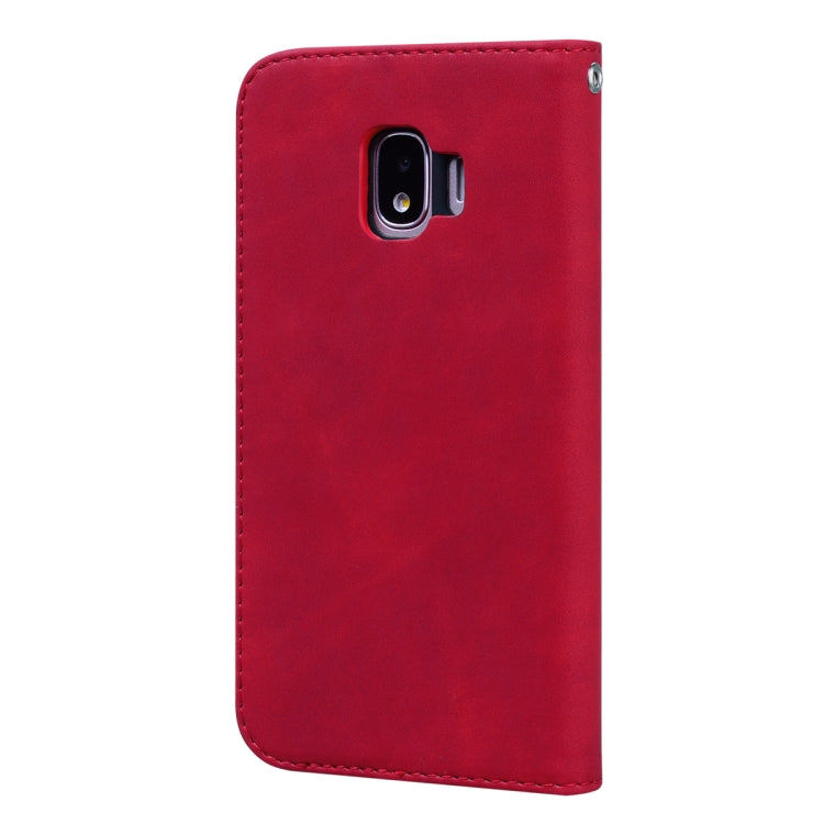For Samsung Galaxy J2 Core Frosted Business Magnetic Horizontal Flip PU Leather Case with Holder & Card Slot & Lanyard