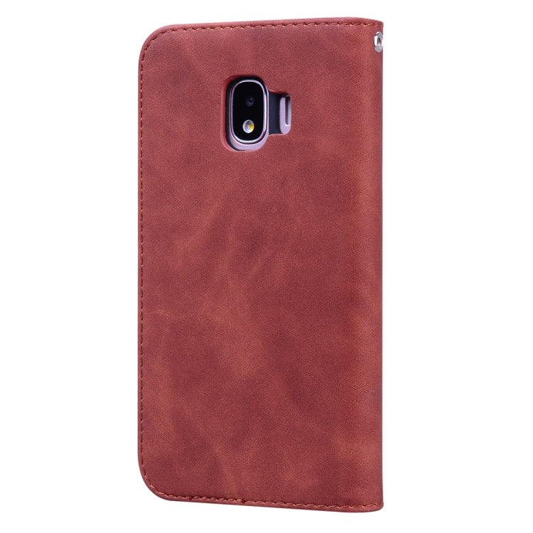 For Samsung Galaxy J2 Core Frosted Business Magnetic Horizontal Flip PU Leather Case with Holder & Card Slot & Lanyard