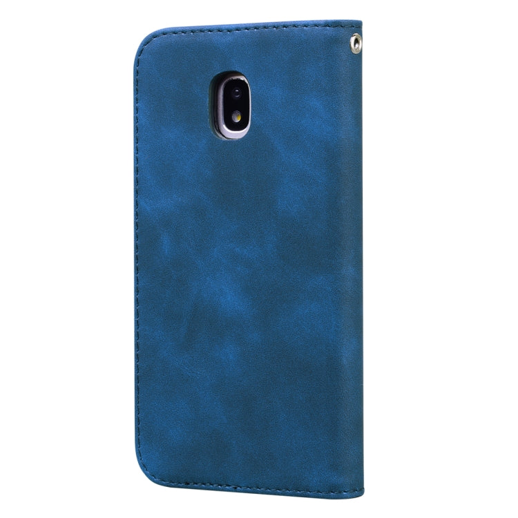 For Samsung Galaxy J5 / J530 (EU) Frosted Business Magnetic Horizontal Flip PU Leather Case with Holder & Card Slot & Lanyard