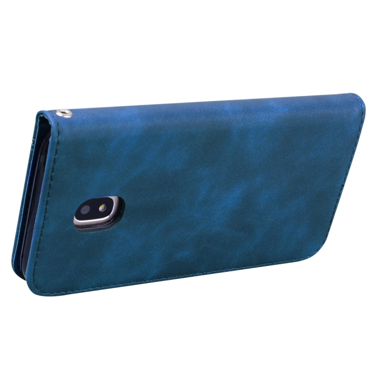 For Samsung Galaxy J5 / J530 (EU) Frosted Business Magnetic Horizontal Flip PU Leather Case with Holder & Card Slot & Lanyard
