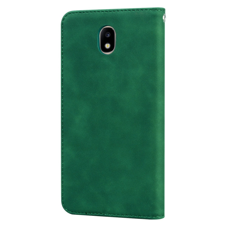For Samsung Galaxy J7 / J730 (EU) Frosted Business Magnetic Horizontal Flip PU Leather Case with Holder & Card Slot & Lanyard