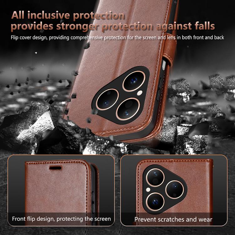For Huawei Pura 80 5G AZNS Sheepskin Texture Flip Leather Phone Case