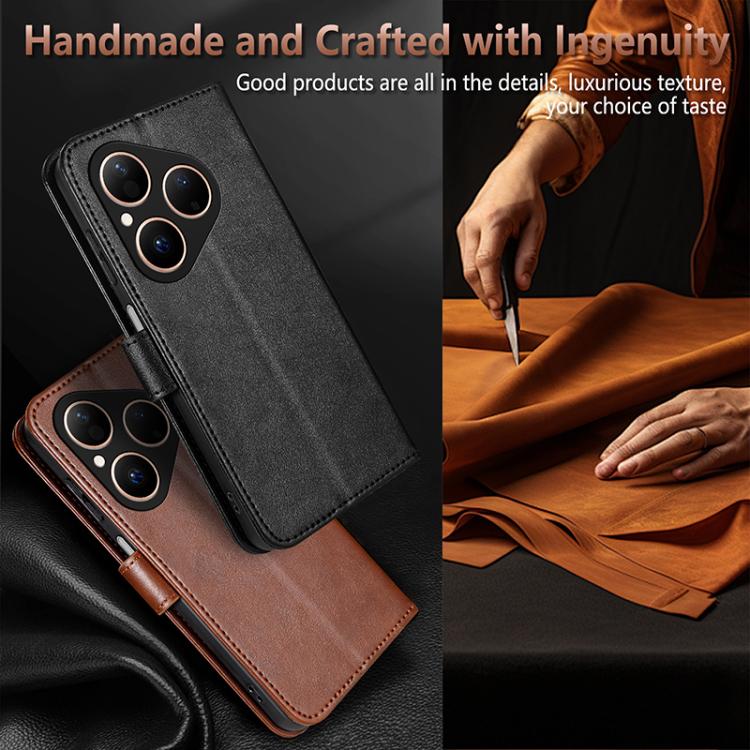 For Huawei Pura 80 5G AZNS Sheepskin Texture Flip Leather Phone Case