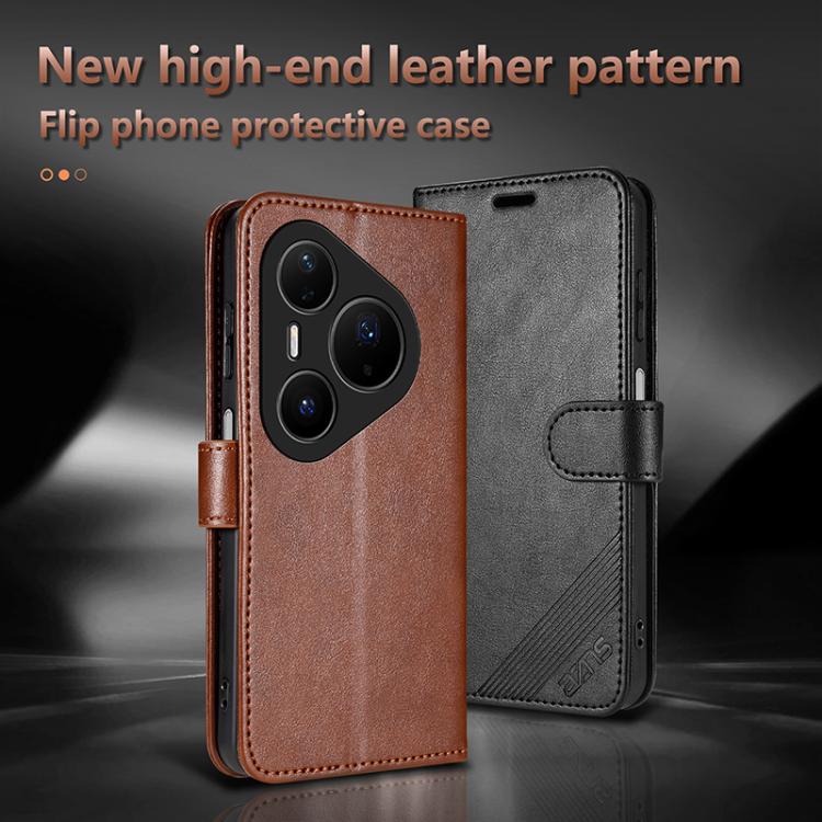 For Huawei Pura 80 Ultra 5G AZNS Sheepskin Texture Flip Leather Phone Case