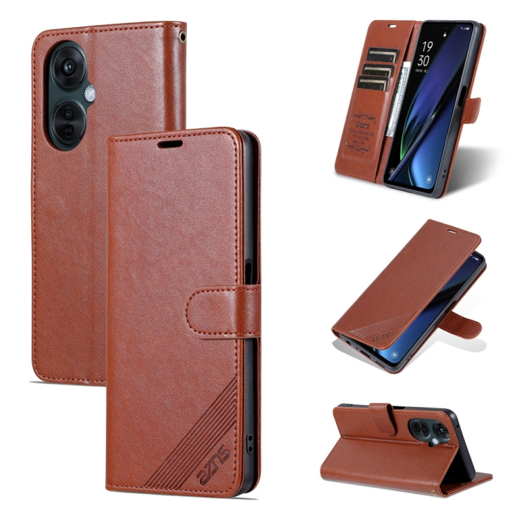 For OPPO K11x AZNS Sheepskin Texture Flip Leather Phone Case