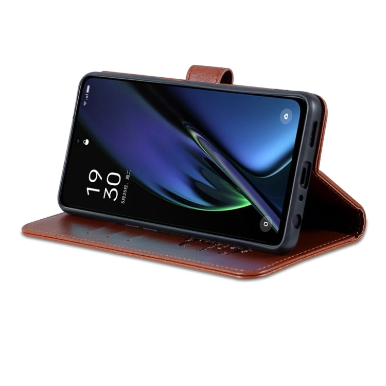For OPPO K11x AZNS Sheepskin Texture Flip Leather Phone Case