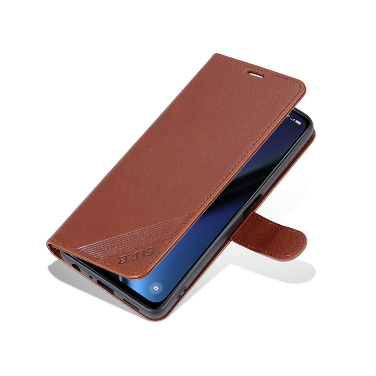 For OPPO K11x AZNS Sheepskin Texture Flip Leather Phone Case
