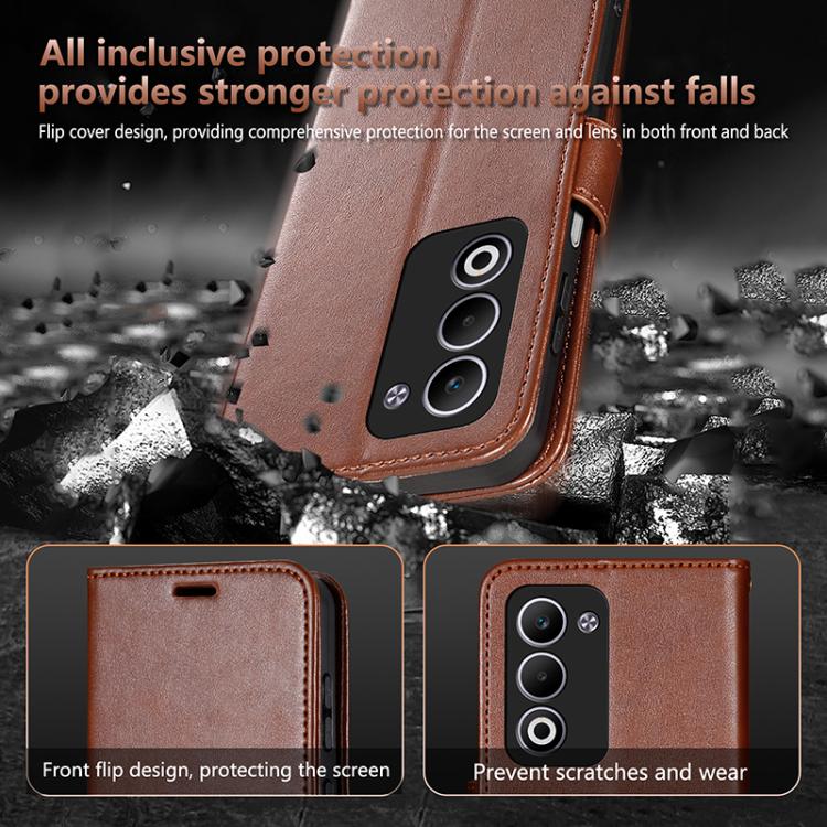 For OPPO A5 5G Global / A5i Pro Global AZNS Sheepskin Texture Flip Leather Phone Case