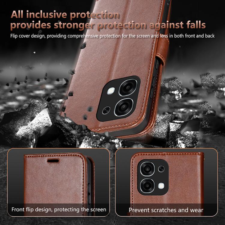 For OPPO A6 Pro 5G Global / F31 5G Global AZNS Sheepskin Texture Flip Leather Phone Case