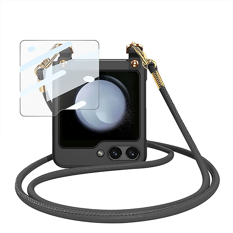 For Samsung Galaxy Z Flip5 GKK Cross-body Ultra-thin PC Phone Case with Strap