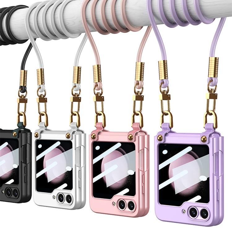 For Samsung Galaxy Z Flip5 GKK Cross-body Ultra-thin PC Phone Case with Strap