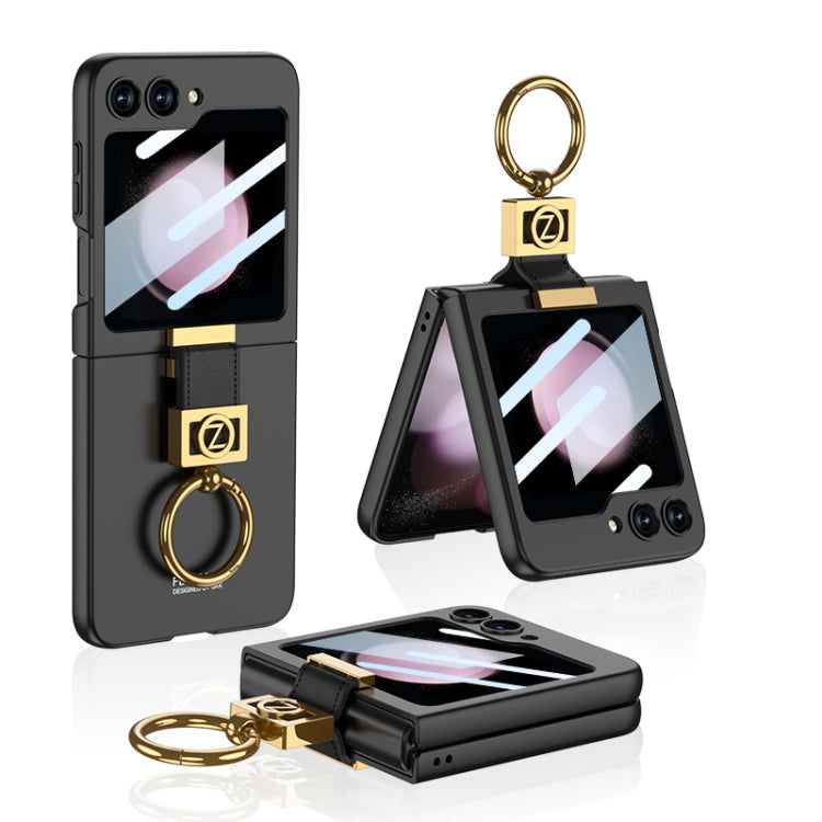 For Samsung Galaxy Z Flip5 GKK Ultra-thin Z Ring Holder PC Phone Case