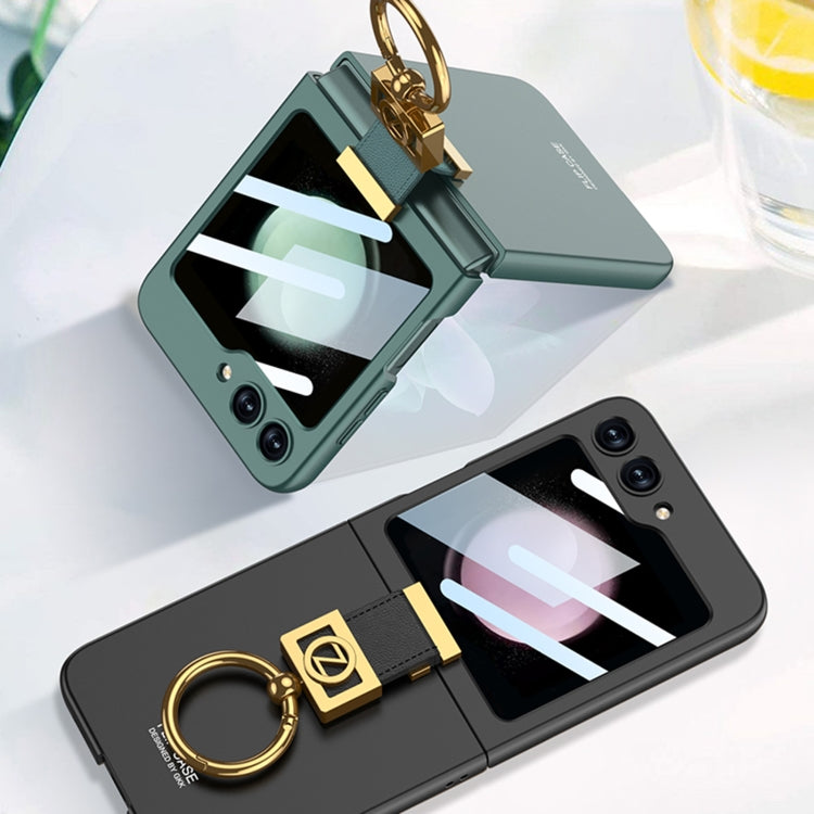 For Samsung Galaxy Z Flip5 GKK Ultra-thin Z Ring Holder PC Phone Case