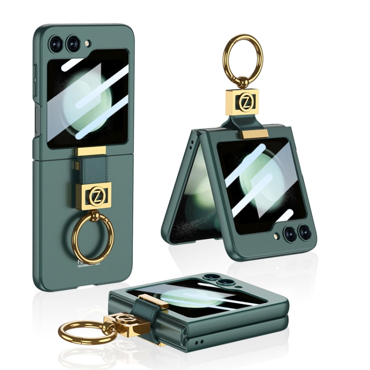 For Samsung Galaxy Z Flip5 GKK Ultra-thin Z Ring Holder PC Phone Case