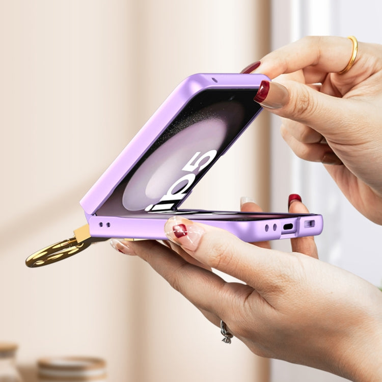 For Samsung Galaxy Z Flip5 GKK Ultra-thin Z Ring Holder PC Phone Case