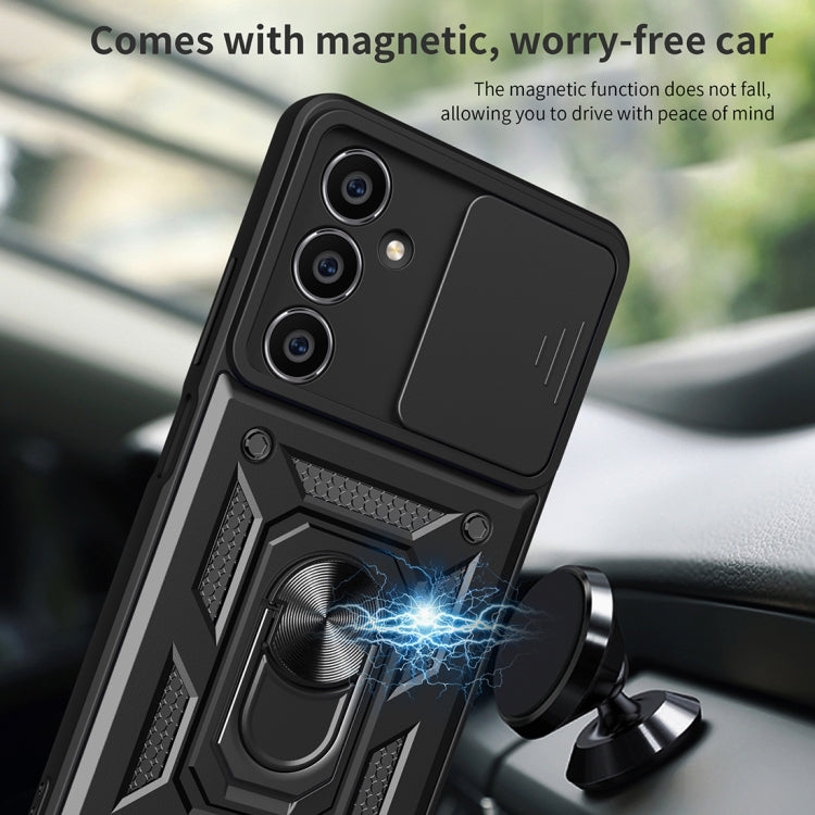 For Samsung Galaxy S23 FE 5G Sliding Camera Cover Design TPU+PC Phone Case