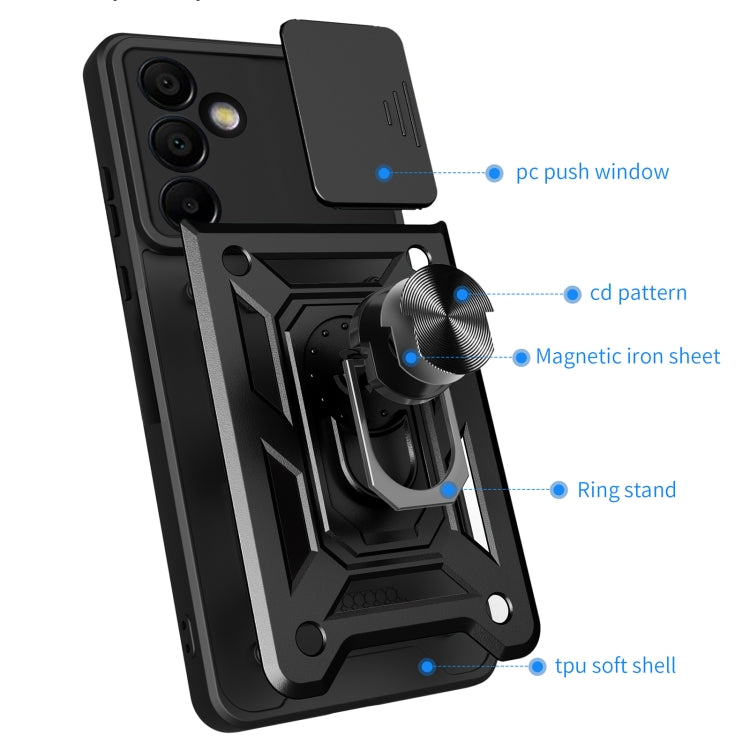 For Samsung Galaxy S24 FE 5G Sliding Camera Cover Design TPU+PC Phone Case