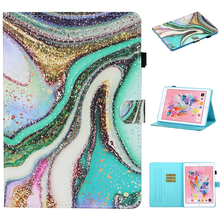 For iPad Air Colored Drawing Stitching Horizontal Flip Leather Case with Holder & Card Slots & Sleep / Wake-up Function & Anti-skid strip