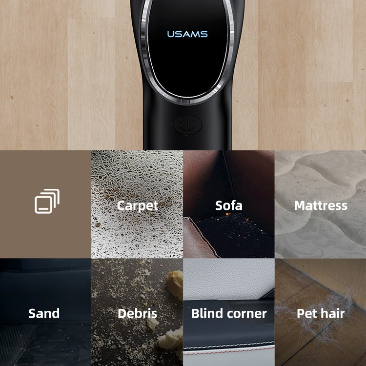 USAMS US-ZB259 YAJ Series Portable Hand-held Folding Vacuum Cleaner(Black)