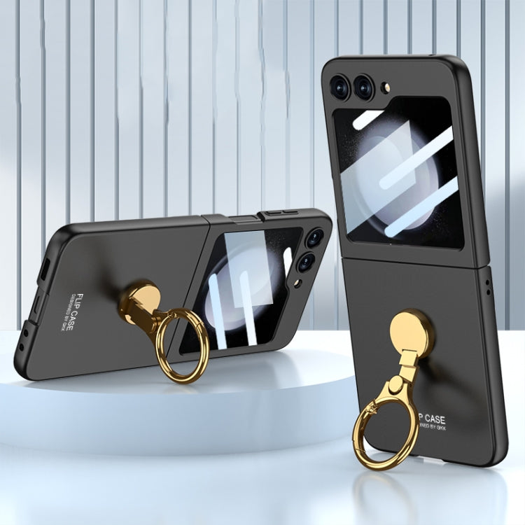For Samsung Galaxy Z Flip5 GKK Ultra-thin Triaxial Ring Holder PC Phone Case