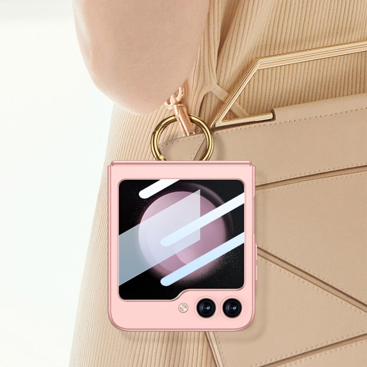 For Samsung Galaxy Z Flip5 GKK Ultra-thin Triaxial Ring Holder PC Phone Case
