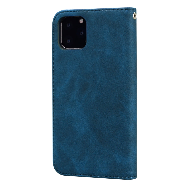 For iPhone 11 Pro Frosted Business Magnetic Horizontal Flip PU Leather Case with Holder & Card Slot & Lanyard