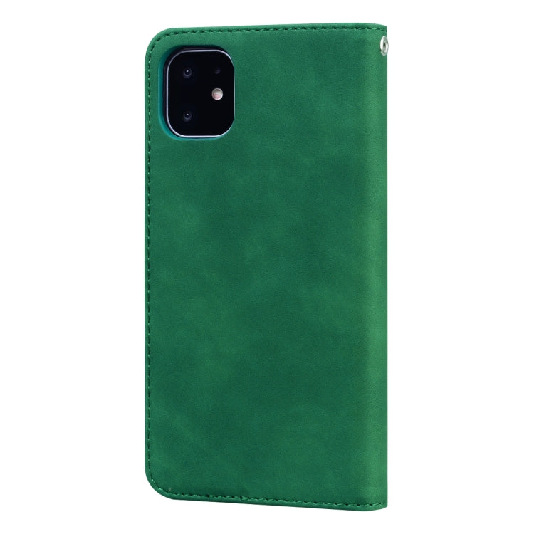 For iPhone 11 Frosted Business Magnetic Horizontal Flip PU Leather Case with Holder & Card Slot & Lanyard