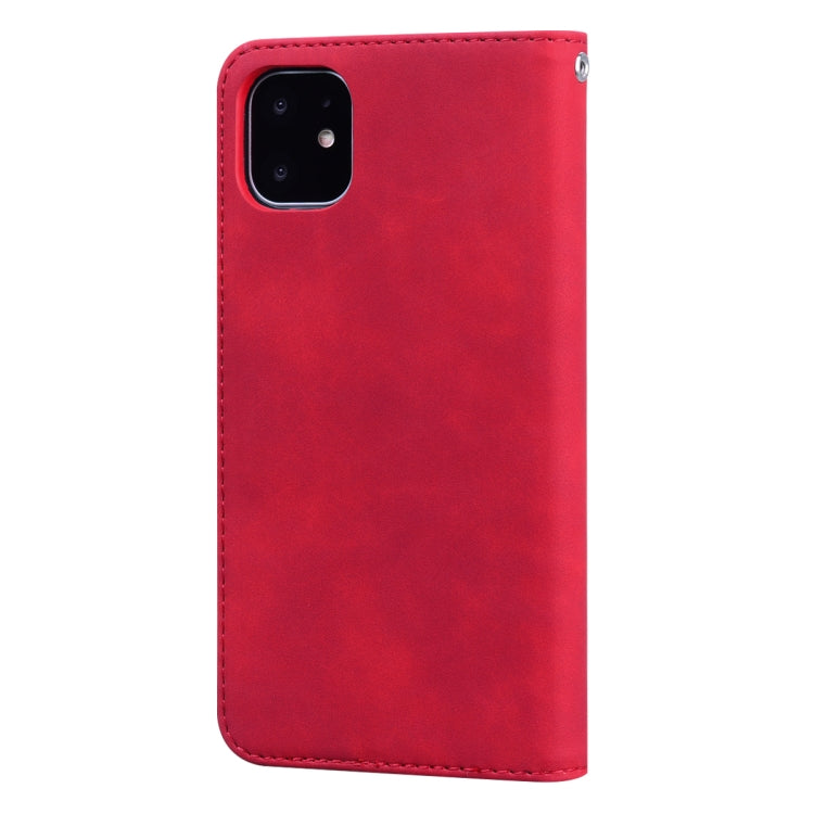 For iPhone 11 Frosted Business Magnetic Horizontal Flip PU Leather Case with Holder & Card Slot & Lanyard
