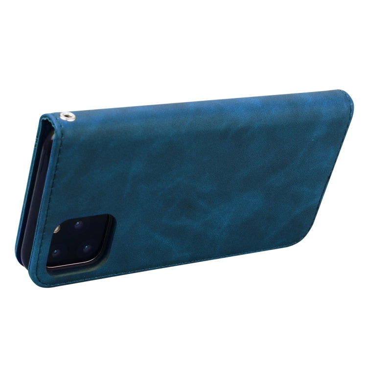 For iPhone 11 Pro Max Frosted Business Magnetic Horizontal Flip PU Leather Case with Holder & Card Slot & Lanyard