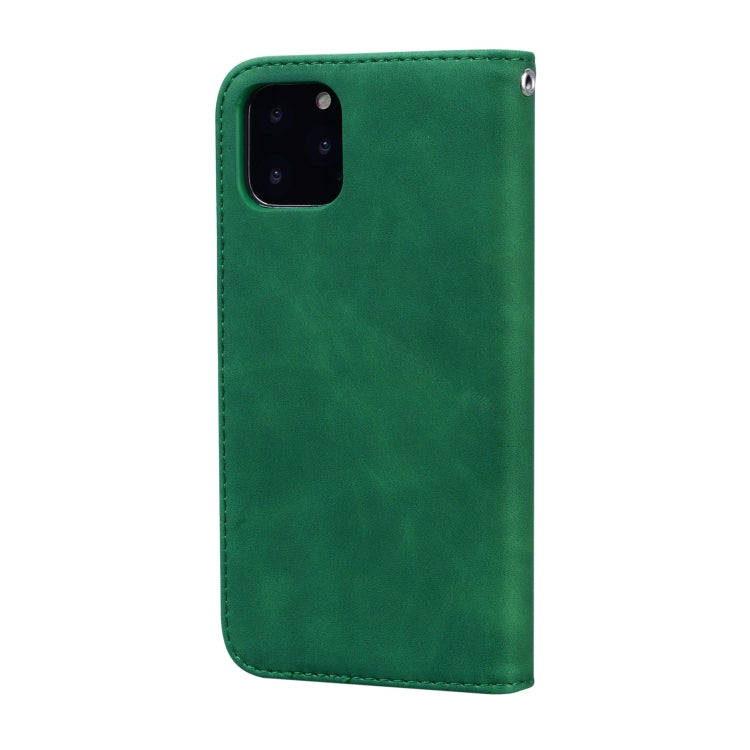 For iPhone 11 Pro Max Frosted Business Magnetic Horizontal Flip PU Leather Case with Holder & Card Slot & Lanyard